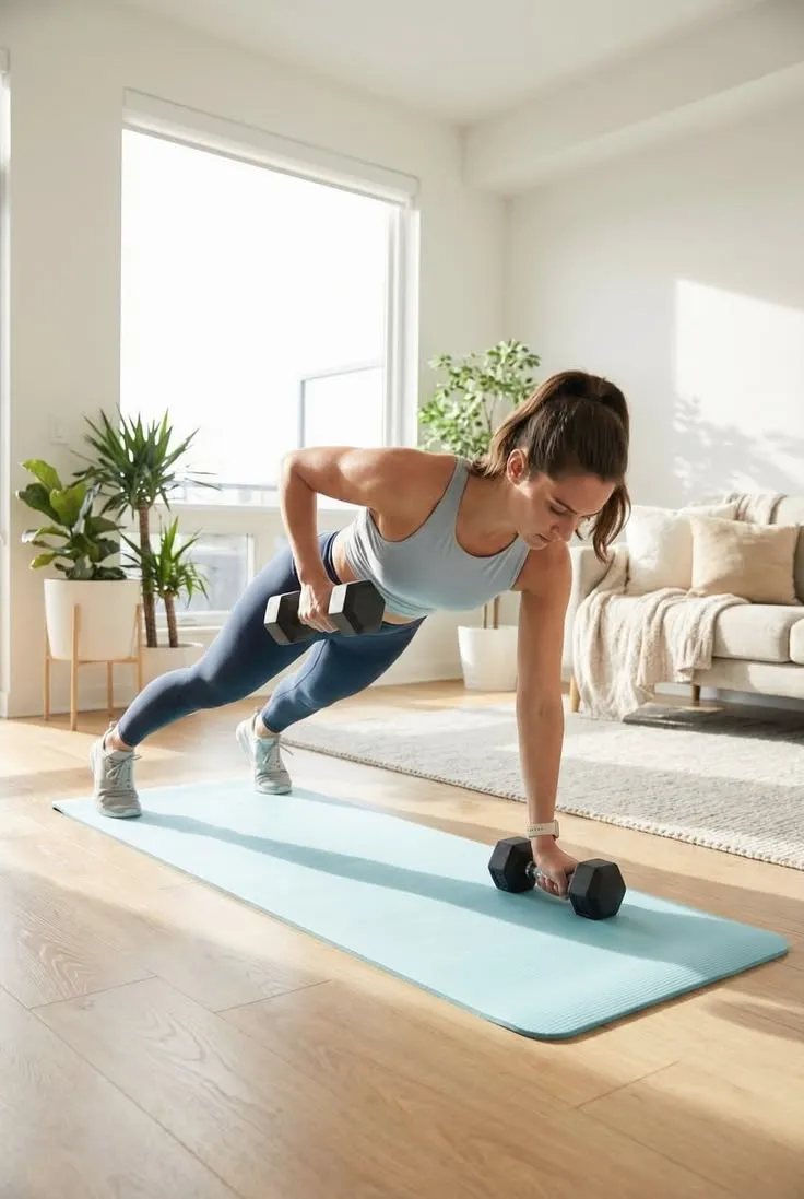 Core strengthening bodyweight routine demonstration